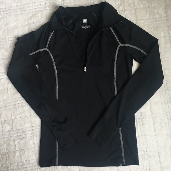 aerie Tops - Aerie Black Athletic Quarter Zip